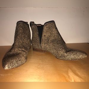 Madewell Nadine Ankle Chelsea Boots Spotted Calf Skin Sz 7.5